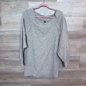 Free People We The Free Gray Beach Cocoon Pullover Sweatshirt Size Large